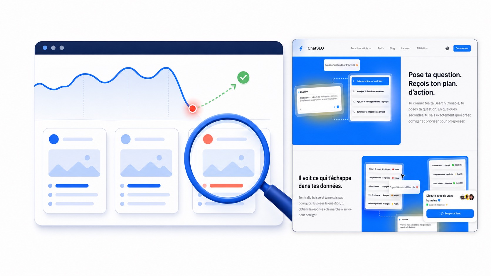Diagnostic d'une chute de trafic SEO avec ChatSEO