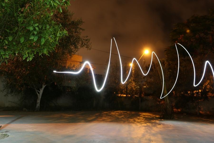 light painting photo en basse lumiere
